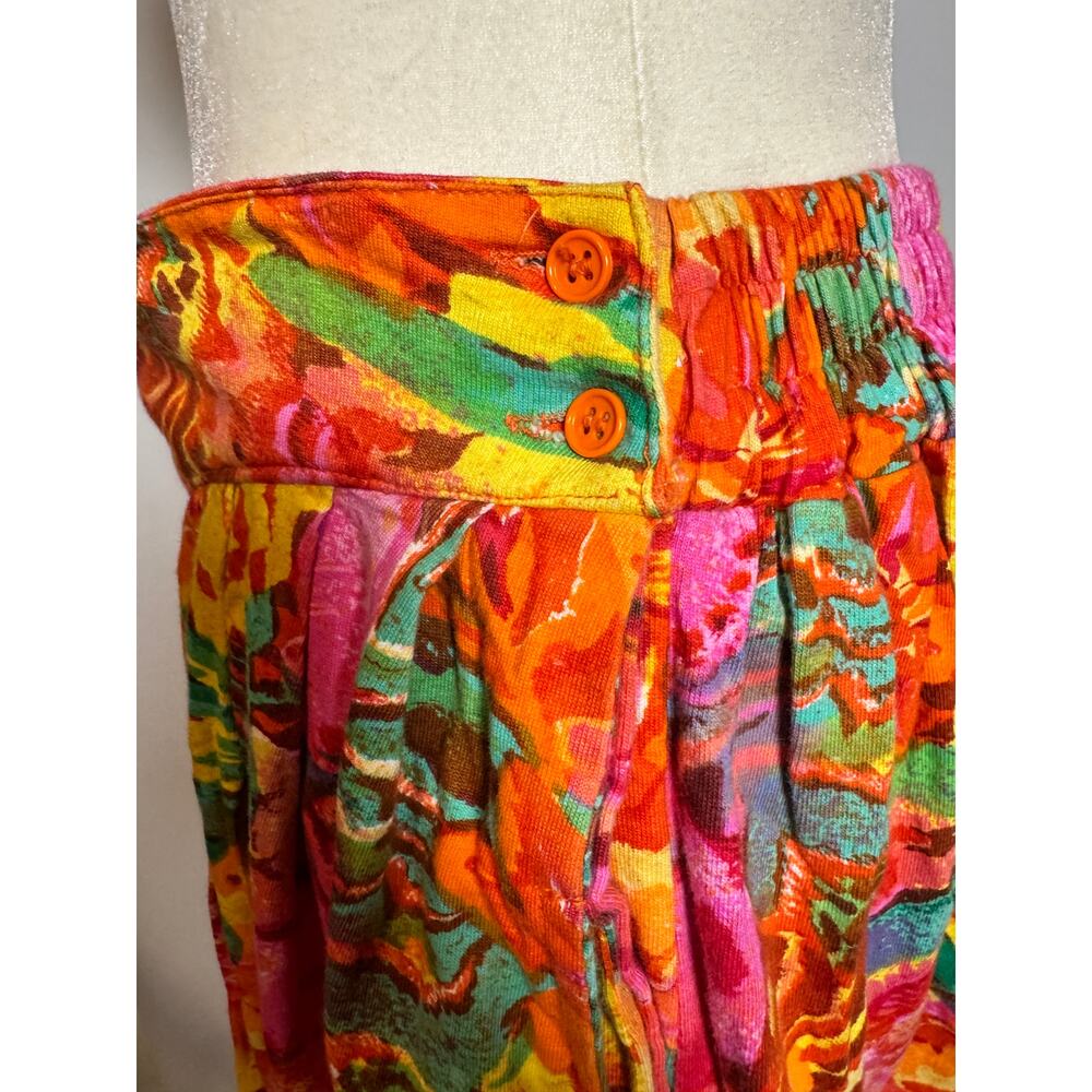90s Floral Maxi Skirt Vintage Colorful Boho Cottagecore Size: Medium - Picture 3 of 6